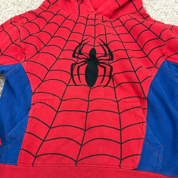 Marvel Kids Universal Studios Spider-Man Hoodie XXS Red & Blue - Picture 5 of 5